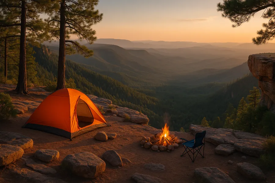 camping at East Pocket Mogollon Rim (1)