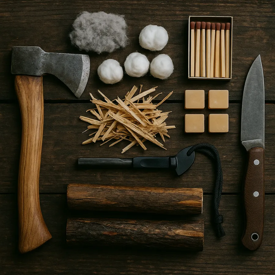 how to start a fire with wet wood (2)